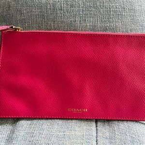 Pink coach cosmetic bag accessory wallet